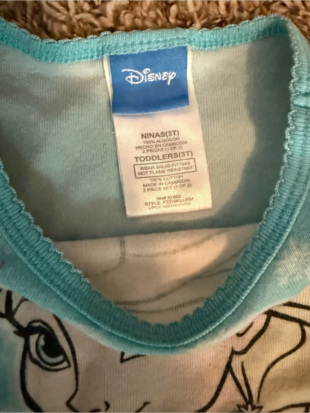Lot of 3T Girls Disney Frozen Elsa Pajamas
